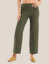 Reversible quilted pants with straight legs